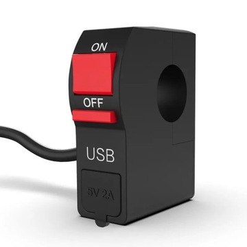 Motocyklowe gniazdo usb z przełącznikiem 12v 5v