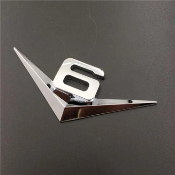 3D металлический черный автомобильный значок на крыло, наклейка на багажник, логотип V6, наклейка V8, эмблема для J