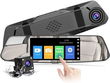 Kamera samochodowa REJESTRATOR + kamera cofania CHORTAU Mirror Dash Cam 7