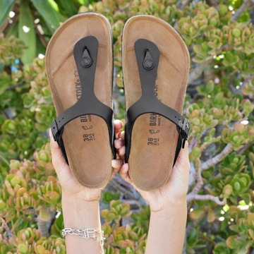 Japonki damskie Birkenstock Gizeh BIRKO FLOR PROFILOWANE NA PLAŻĘ 43693