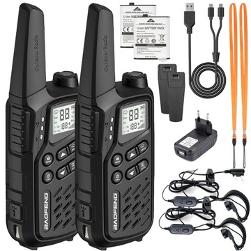 BAOFENG BF25E KRÓTKOFALÓWKA RADIO WALKIE TALKIE USB-C DUŻY ZASIĘG ŁOKI TOKI