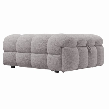 2IN1 -кроватный диван, сложенный серый пухлый, плюшевый, с набором FootRest