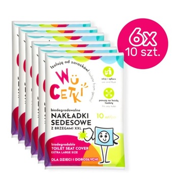 WuCetki Одноразовые бумажные чехлы для туалета с удобными краями размера XXL.