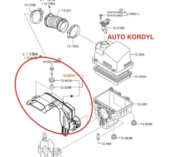 PŘÍVOD FILTRU VZDUCHU OE MAZDA 3 BM 6 GJ 2.0I