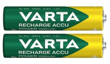 Akumulator R3 Ni-MH AAA 1000mAh Varta 2 sztuki