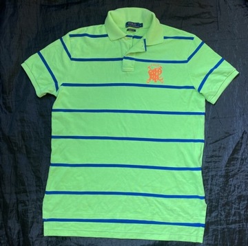 POLO Ralph Lauren ORYGINALNE zielone POLO w paski /L