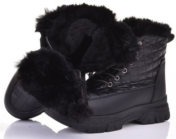 КОМФОРТНАЯ ЖЕНСКАЯ ЗИМНЯЯ ОБУВЬ УТЕПЛЕННАЯ С МЕХОМ ЧЕРНАЯ