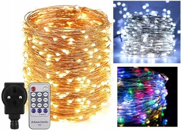 LAMPKI CHOINKOWE DRUCIKI 500 LED 50m MIKRO PILOT