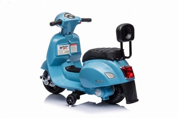 Самокат Vespa аккумуляторный с сиденьем из эко-кожи с прострочкой