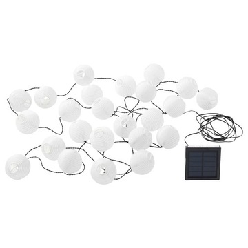 SOLARVET Girlanda LED, 24 lampki - zewnętrzne na baterię słoneczną/kula