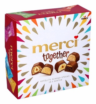 Czekoladki Dzień Nauczyciela Praliny Mleczne MERCI Together MIX Smaków 175g