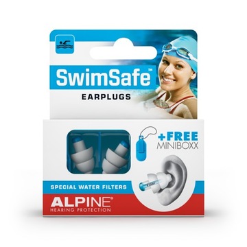 Zatyczki do uszu na basen, Alpine SwimSafe, M, stara wersja, niska cena!