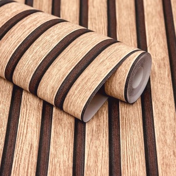 Обои ламеллу клеяные настенные панели 3D шпон Lamele Brown Wood 10M