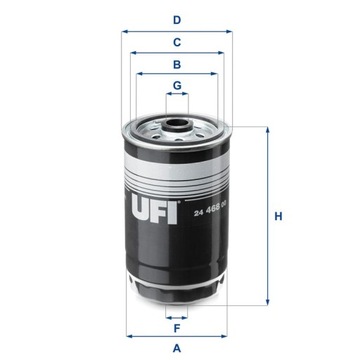 FILTR PALIVA 24.468.00 UFI HYUNDAI KIA OPTIMA (JF)