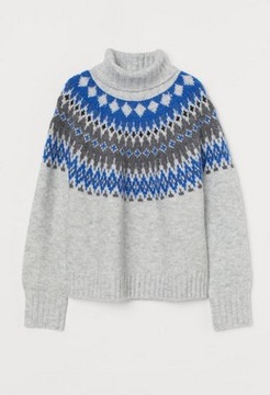 H&M Żakardowy sweter z golfem L.O.G.G 40 L U215