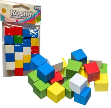 РАЗНОЦВЕТНЫЙ ДЕРЕВЯННЫЙ КУБИК 1,5 СМ 21 ШТ, ЗАВАРИВАНИЕ