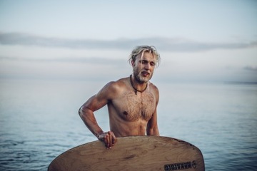 Deska SKIMBOARDOWA do ślizgania na wodzie drewniana Gorilla S/M do 55kg