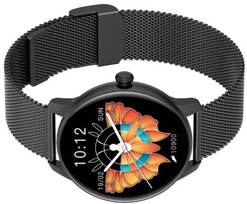 CZARNY DAMSKI ZEGAREK G.ROSSI SMARTWATCH ZESTAW