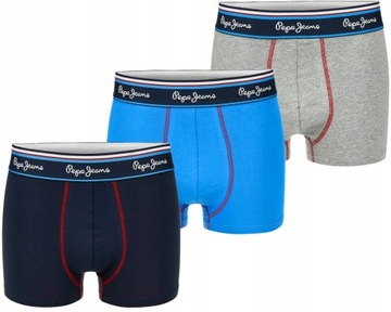 PEPE JEANS BOKSERKI MAJTKI BAWEŁNIANE MĘSKIE 3PAK