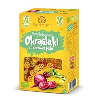 BARTOLINI MAKARON KUKURYDZIANO RYŻOWY OKRĄGLAKI KOLOROWE BIO BEZ GLUTENU