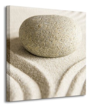 Zen stone Kamień na piasku Obraz płótno 40x40 cm