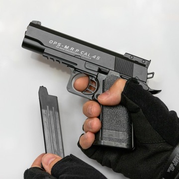 МЕТАЛЛИЧЕСКИЙ ПИСТОЛЕТ ДЛЯ ПЛАСТИКОВЫХ ШАРИКОВ COLT METAL EL. РЕПЛИКА + 800 ШАРОВ