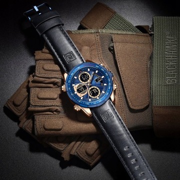 ЧАСЫ МУЖСКИЕ NAVIFORCE NF9197L RG/BE/BE + КОРОБКА