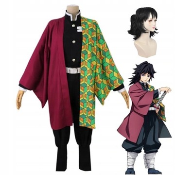 Cosplay Tomioka Giyuu Demon Slayer Anime Peruka