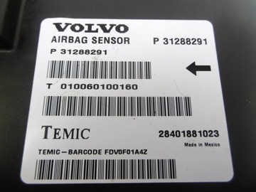 MODUŁ SENSOR AIRBAG PODUSZEK VOLVO S80 II V70 III