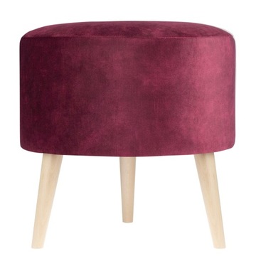 КРУГЛЫЙ ПУФЛ НА ВЫСОКИХ НОЖКАХ 40х45 ВЕЛОР ПЛЮШ