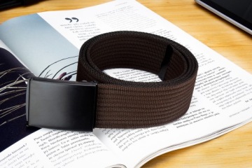 Dłygi Pasek Męski PARCIANY Gracio BRĄZOWY 155CM