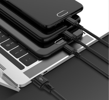 КАБЕЛЬ 3в1 ДЛЯ IPHONE / MICRO USB / TYPE-C