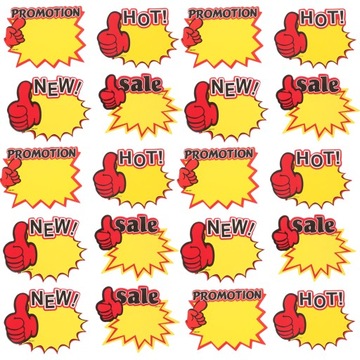 PUSTE ZNAKI STAR BURST KARTY ETYKIETY EMBLEMATY ETYKIETY