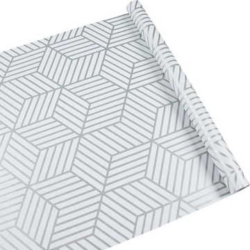Tapeta SREBRNA samoprzylepna geometryczna T5353-1