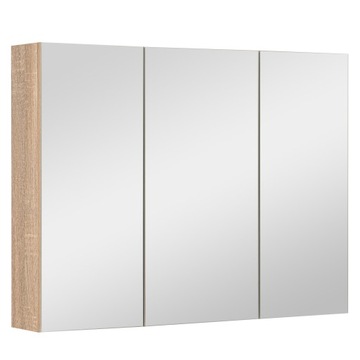 SZAFKA ŁAZIENKOWA Z LUSTREM LUSTRZANA WISZĄCA DO ŁAZIENKI DĄB SONOMA 80 cm