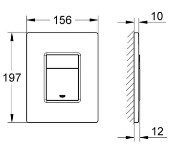 Кнопка смыва Grohe Skate Cosmopolitan черный матовый 38732KF0