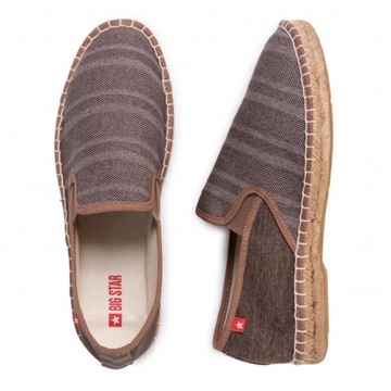 ESPADRYLE MĘSKIE BIG STAR BRĄZ FF174541 R43