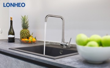 Смеситель для кухни под окном, смеситель для раковины, складной и поворотный, нержавеющая сталь