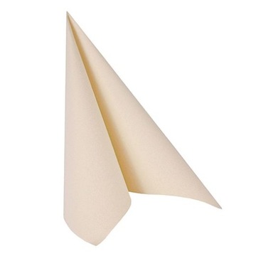 SERWETKI AIRLAID SZAMPAŃSKIE BEŻ FLIZELINOWE PREMIUM PAPSTAR 40x40cm 50 SZT