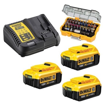 КОМБИНИРОВАННЫЙ НАБОР DEWALT БЕСЩЕТОЧНЫЙ 4 ШТ. 18 В 3xAKU