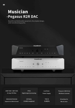 МУЗЫКАН АУДИО PEGASUS R2R ЦАП USB I2S AES