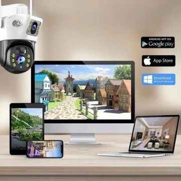 Внешняя солнечная камера 4K HD две линзы 8MP SIM -карта 4G LTE