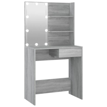 ТЮРЁМНЫЙ СТОЛИК СО СВЕТОДИОДНОЙ СВЕТОДИОДНОЙ ДУБ СЕРЫЙ SONOMA 74,5X40X141CM