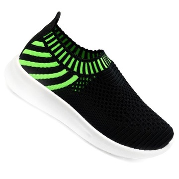 TENISÓWKI SIATKA ADIDASKI wsuwane buty sportowe szkolne lekkie Czarne z 36