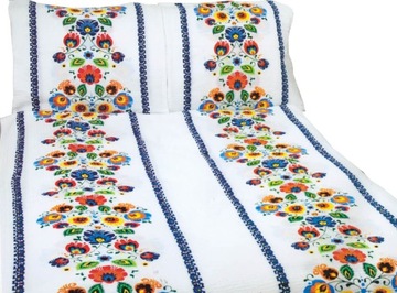 Pościel z kory 100% bawełna 160x200 wzór łowicki 1
