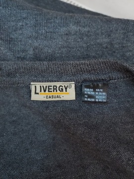LIVERGY CASUAL szary rozpinany sweter 48/50