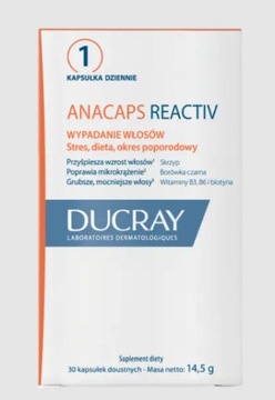 DUCRAY ANACAPS REACTIV na wypadanie włosów 30 kaps