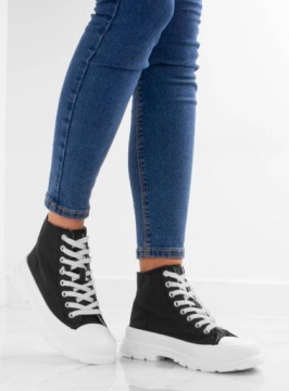 ЧЕРНЫЕ КРОССОВКИ PALLADI НА ВЫСОКОЙ ПЛАТФОРМЕ 40