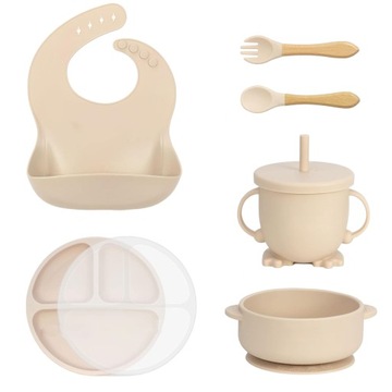 СИЛИКОНОВАЯ ДЕТСКАЯ ПОСУДА С ПРИСОСКОЙ ДЛЯ ДЕТЕЙ 6 МЕСЯЦЕВ