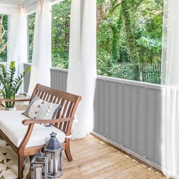 JASNOSZARA OSŁONA BALKONOWA ROZMIAR 0,85M x 5M